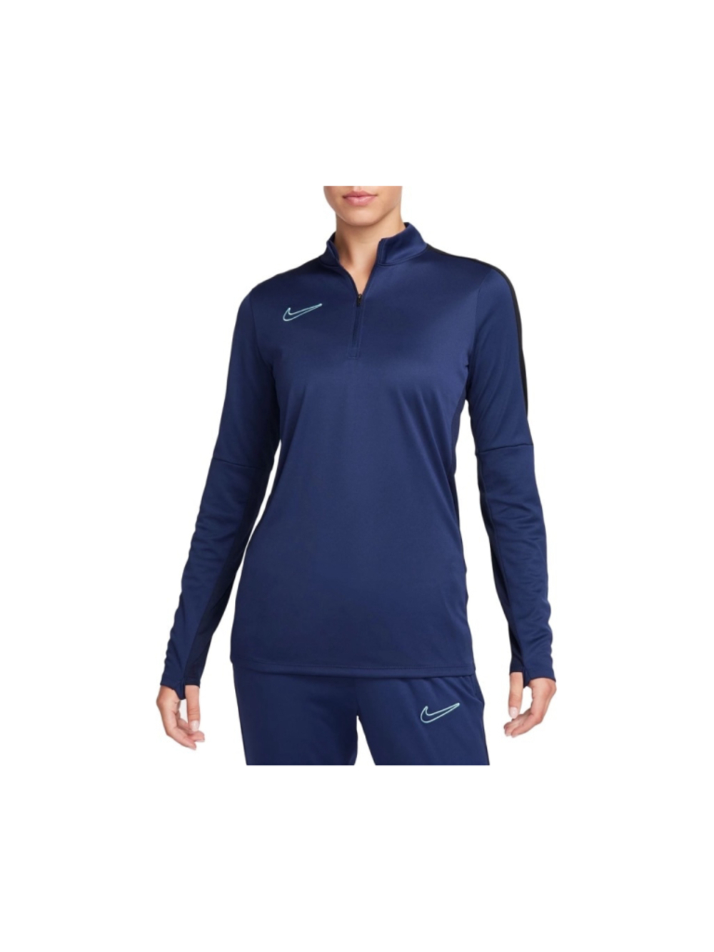 Women's Nike dri fit academy Blue 1/2 zip Top Size S